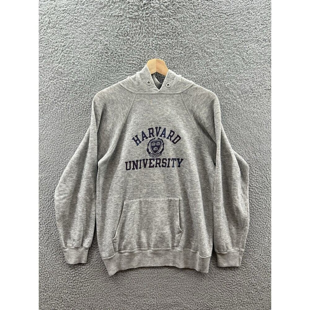 Champion Vintage Harvard University Heather Gray Hoodie Men’s Size Medium